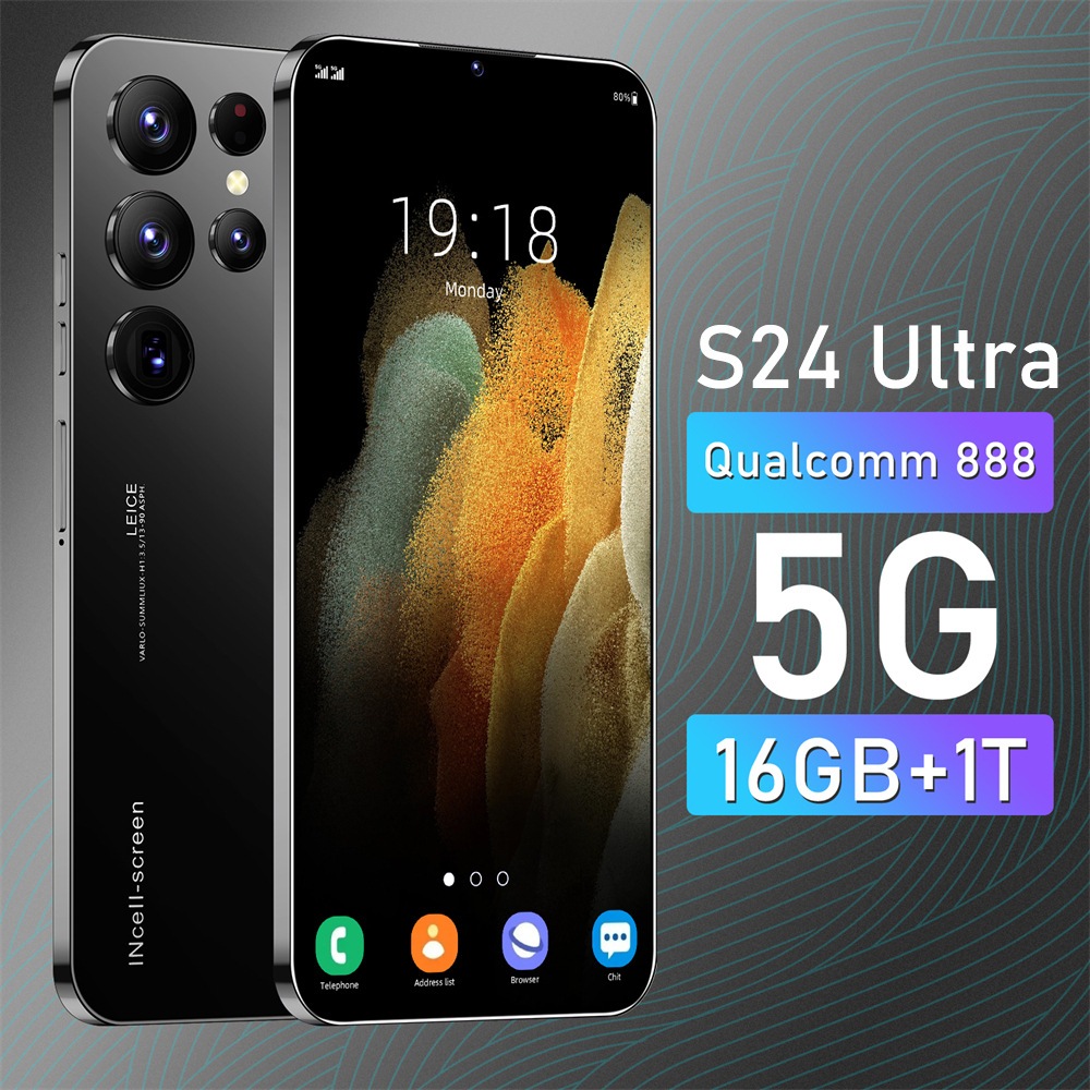 S24 Ultra điện thoại Di động 7.3 inch Màn hình HD 4G/5G giá rẻ 12+512GB 8000mAh điện thoại rẻ cho học sinh Hai SIM