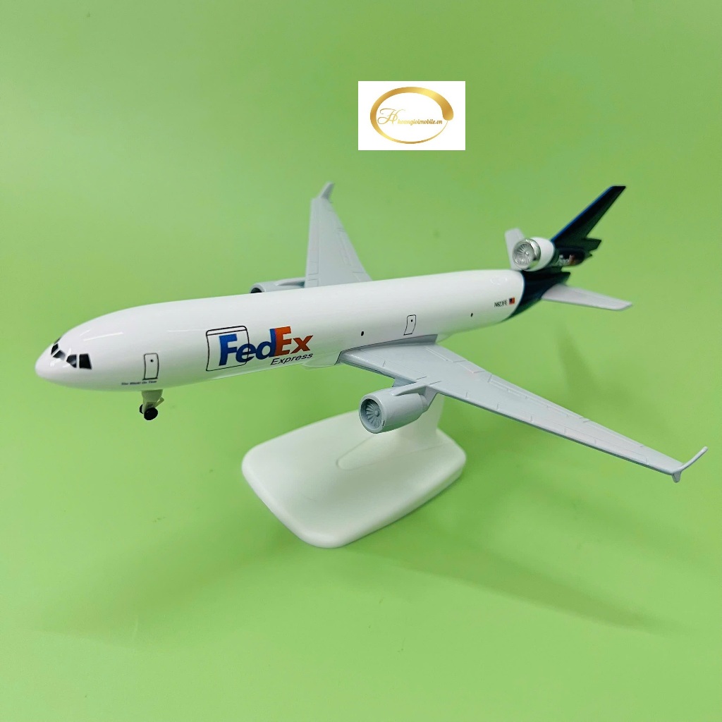 Mô hình Máy Bay McDonnell Douglas MD-11  Hãng Vận Tải Toàn Cầu FEDEX Express Tỉ lệ 1:400 Hợp Kim Bón