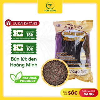 Bún Gạo Lứt Đen Giảm Cân Hoàng Minh (Túi 500g) Tôm Vàng