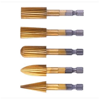 Bộ 5 mũi phay gỗ lũa bonsai chuôi lục giác 6,35mm mũi phá gỗ máy bắt vít máy khoan điện máy mài khuôn