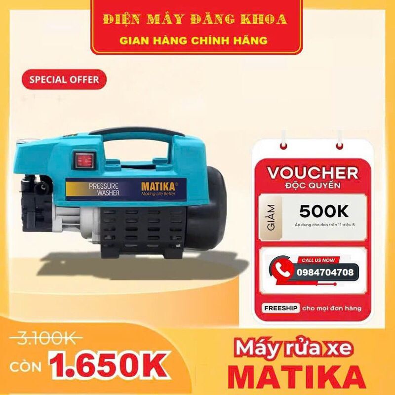 Máy rửa xe MATIKA MTK-CWM2810
