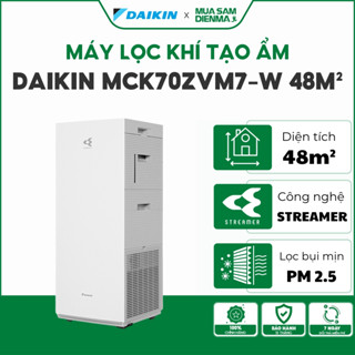 Máy lọc không khí Daikin MCK70ZVM7 | Lọc không khí tạo ẩm Daikin MCK70 48m2 | Lọc bụi siêu mịn PM0.3