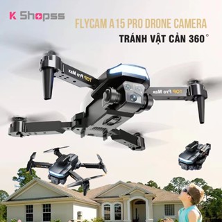 Flycam A15 Pro Drone camera HD Giá Rẻ, Flycam mini Camera kép, 360°Chức năng tránh vật cản,Chụp ảnh bằng cử chỉ
