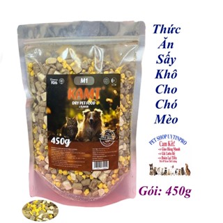 Thức ăn sấy khô cho Chó Mèo Kamt Dry Pet Food Gói 450g Mix vị lòng đỏ trứng, ức gà, gan gà Bổ sung dinh dưỡng hoàn chỉnh