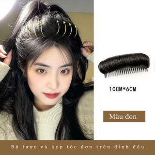 Bộ Tóc Giả Tạo Phồng Đỉnh Đầu Tự Nhiên Kẹp Tóc Giả Đỉnh Đầu Sang Trọng