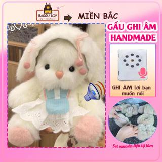 Set Gấu Bông Ghi Âm Giọng Nói Tự Làm, Bộ Nguyên Liệu Thỏ Bunny, cún Corgi,... Quà tặng handmade DIY