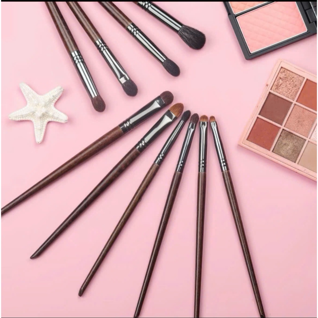 Bộ Cọ Trang Điểm 10 Cây Lông Thú Trang Điểm Mắt Và Lông Mày Tạo Khối Mềm Mại Tiện Dụng SHUSHU COSMETICS