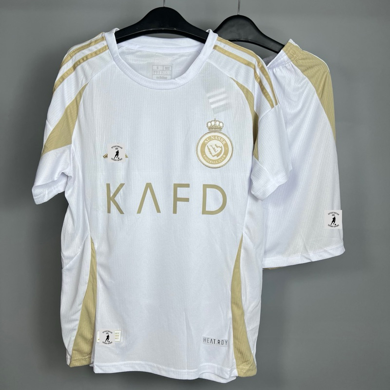 Bộ quần áo bóng đá thái CLB Alnassr Trắng 24/25 - Áo bóng đá thái cao cấp - Đầy đủ logo