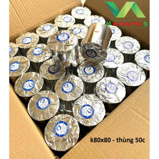[ THÙNG 50 CUỘN ] GIẤY IN BILL K80*80 IN MÁY OCHA K80x80 IN HÓA ĐƠN k80 GIẤY IN NHIỆT GIẤY CHỐT ĐƠN [ THÙNG 50 CUỘN ]