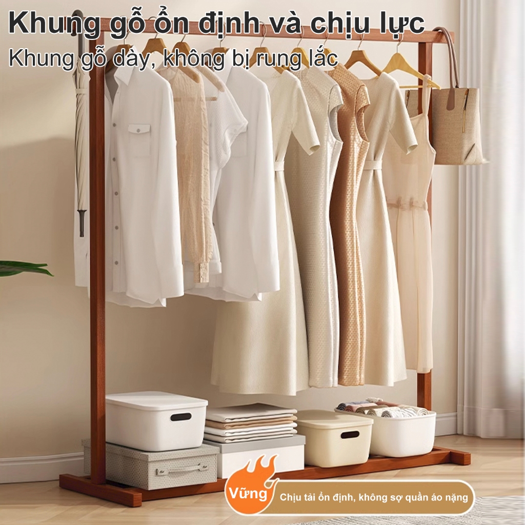 HEINO Kệ Treo Quần Áo  Sào Treo Đồ 1 Tầng Gỗ Rắn Đơn Giản Chắc Chắn Tiện Lợi Nhiều Giàn Phơi | BigBuy360 - bigbuy360.vn