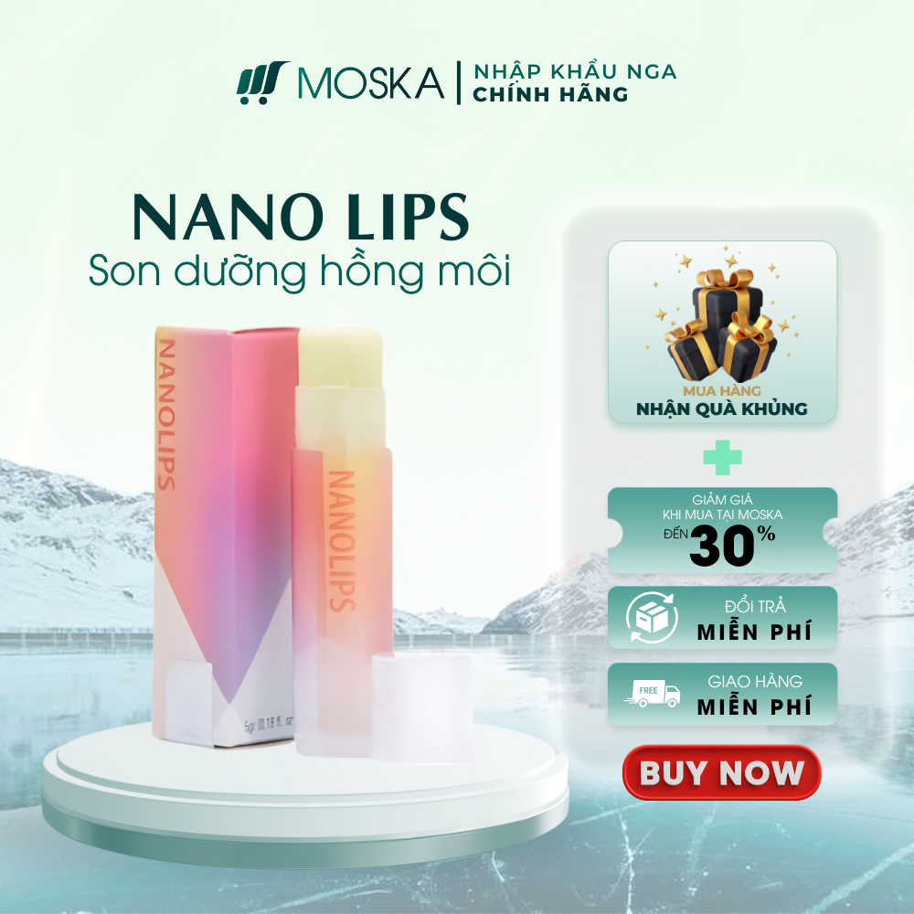Son dưỡng môi hồng NANOLIPS 5gr Dưỡng Hồng Môi, Ngăn Ngừa Khô Ráp, Nứt Nẻ