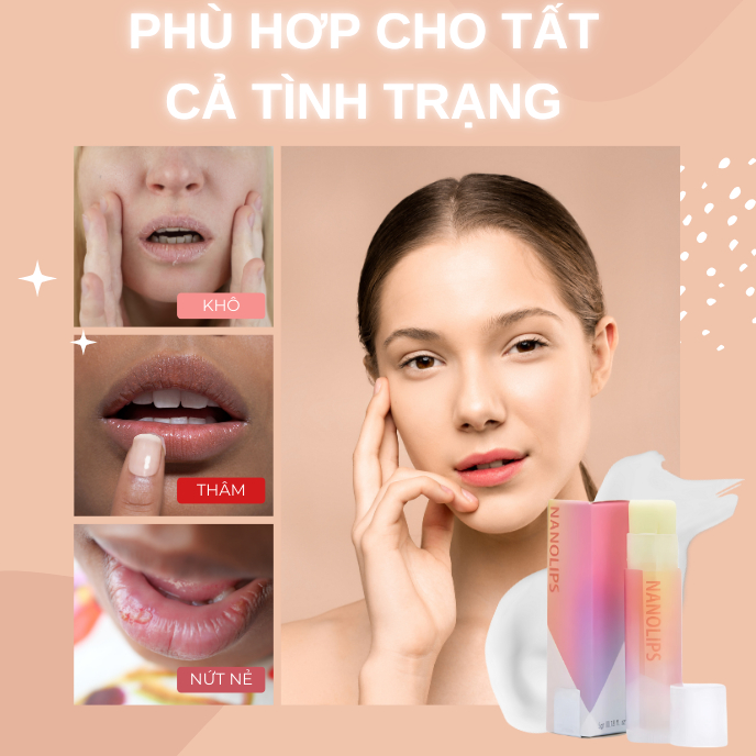 Son dưỡng môi hồng NANOLIPS 5gr Dưỡng Hồng Môi, Ngăn Ngừa Khô Ráp, Nứt Nẻ