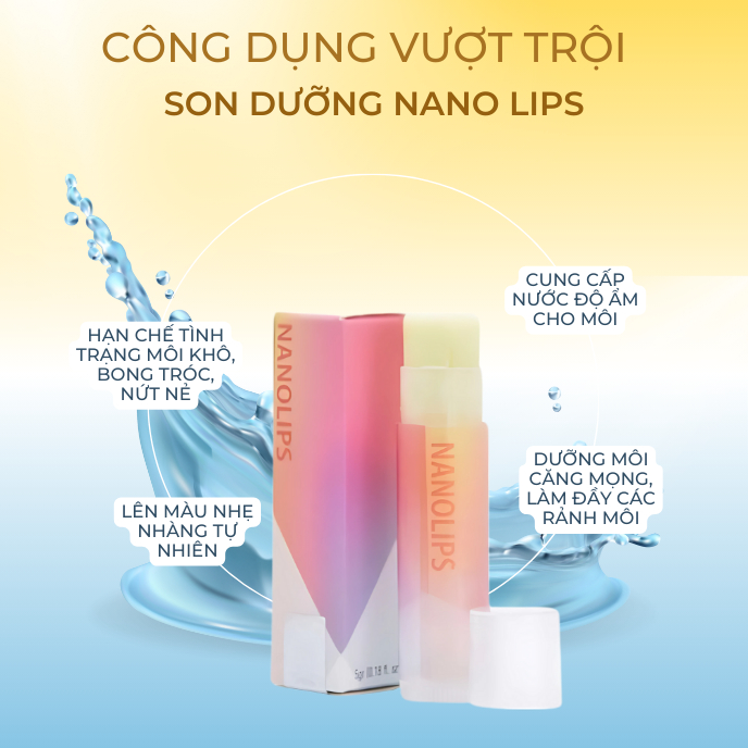 Son dưỡng môi hồng NANOLIPS 5gr Dưỡng Hồng Môi, Ngăn Ngừa Khô Ráp, Nứt Nẻ