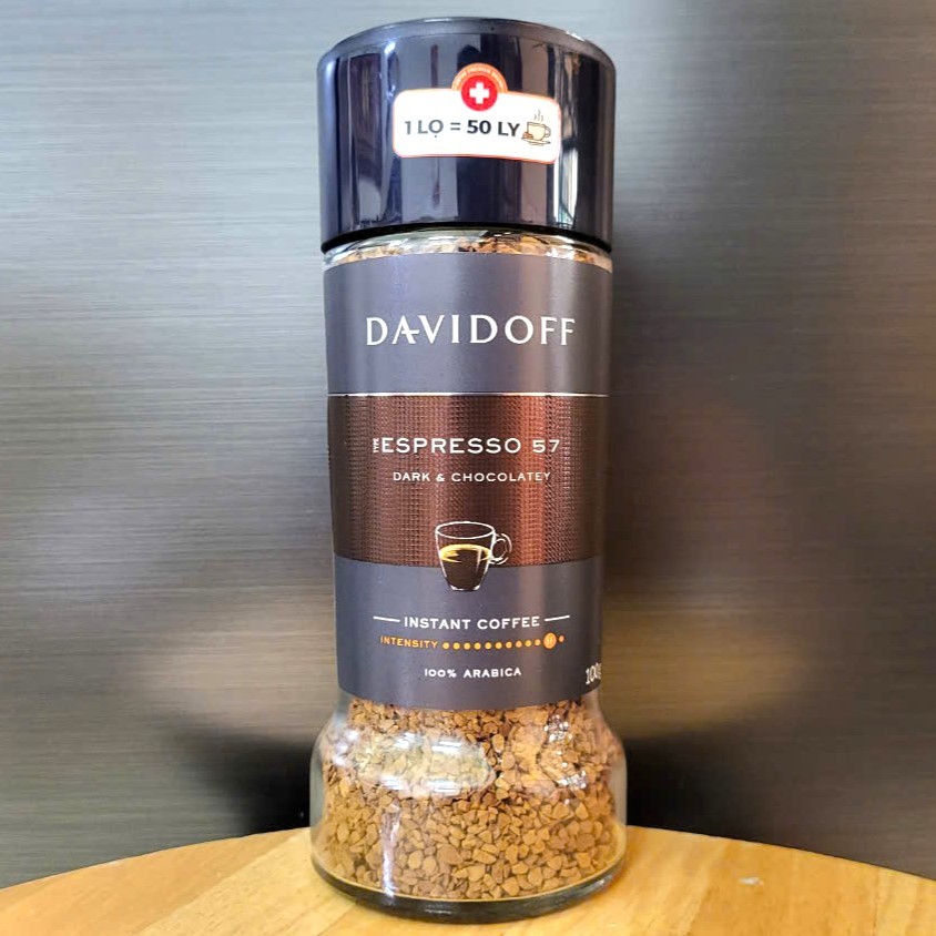 DAVIDOFF - Lọ ESPRESSO 100gr - CÀ PHÊ HÒA TAN ARABICA NGUYÊN CHẤT / ĐỨC / Espresso 57 Dark & Chocola