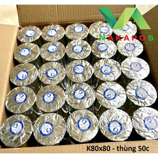 (  50 CUỘN ) GIẤY IN BILL K80*80 GIẤY IN MÁY OCHA K80x80 IN HÓA ĐƠN k80 GIẤY IN NHIỆT