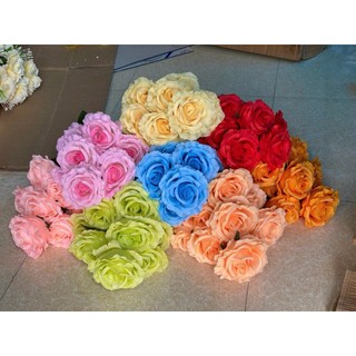 Cụm Hoa Hồng- Hoa vải hoa lụa