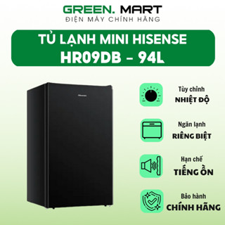 Tủ lạnh Mini Hisense 94 Lít HR09DB, Ngăn Lạnh Riêng, Màu Đen | Tủ lạnh giá rẻ dành cho sinh viên