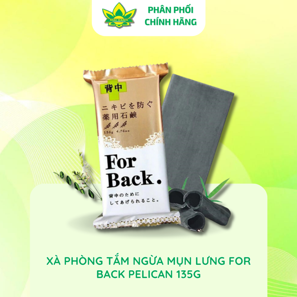 [Hàng chính hãng] Xà Phòng Tắm Ngừa Mụn Lưng For Back Pelican 135g