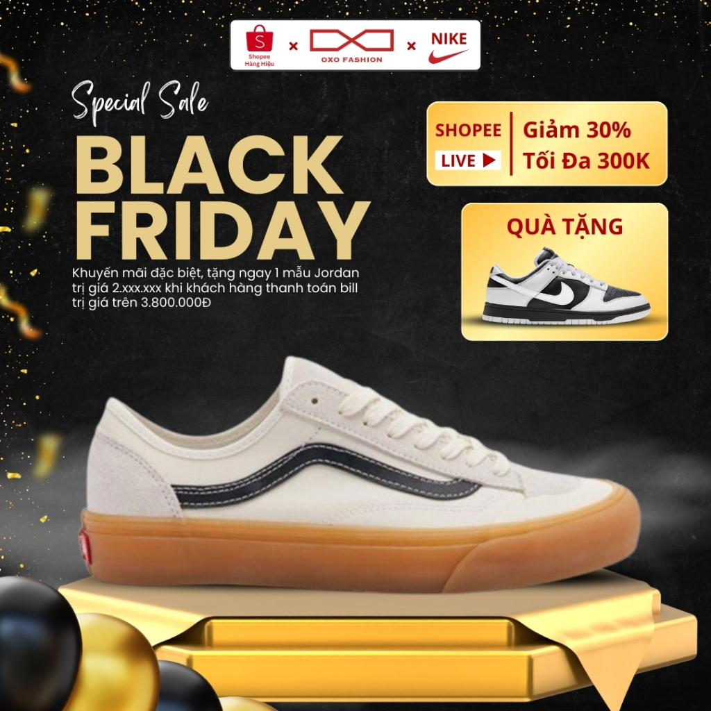 Giày Vans Chính Hãng Thể Thao Nam Nữ, Giày Vans Style 36 Decon SMU Dark 'Gray Raw' Fullbox OXO FASHION