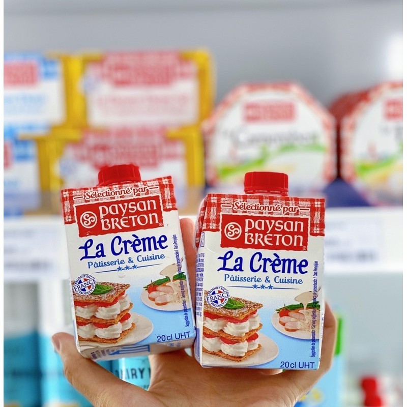 ( Chỉ giao TPHCM) Whipping Cream Paysan Breton 200ml ⚡HÀNG CAO CẤP⚡ dùng làm bánh,pha chế - DL19