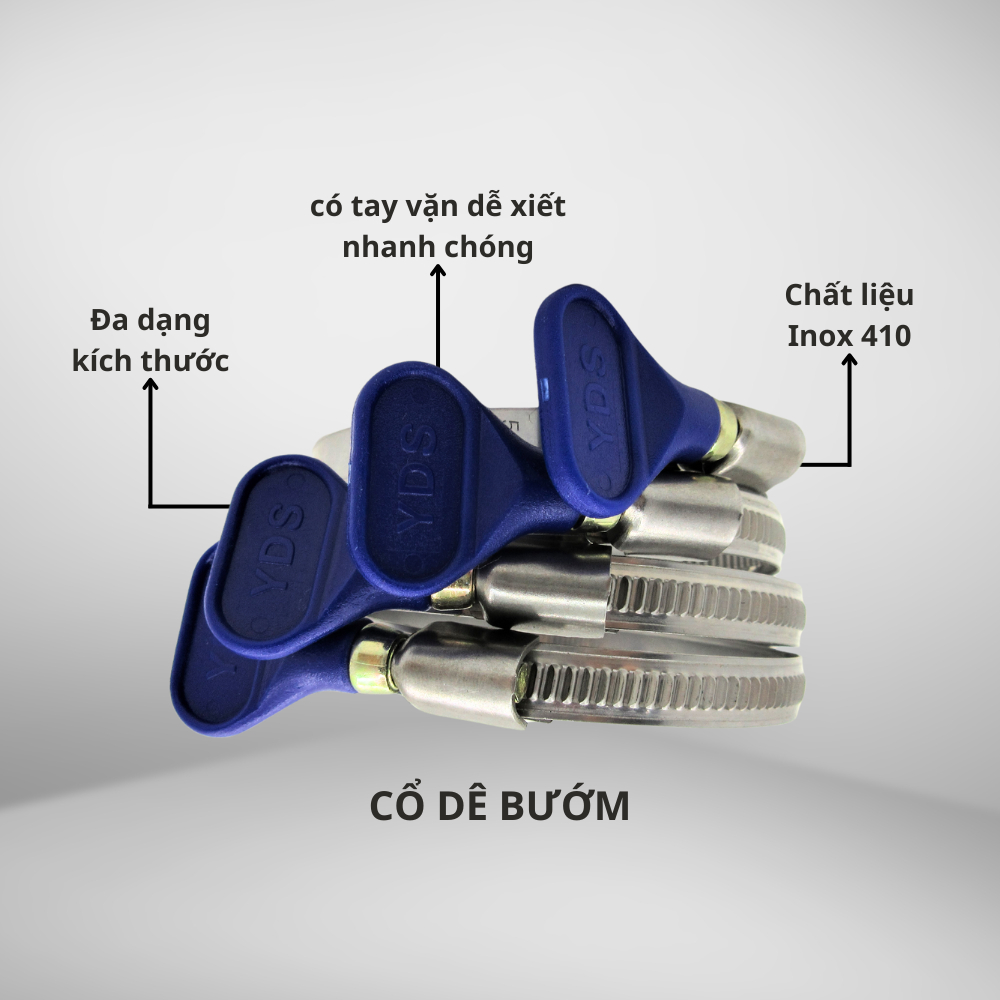 Cổ Dê Bướm Nối Ống Xâu 10 Cái Điều Chỉnh 12mm – 70mm Tiện Lợi