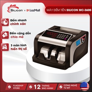 Máy đếm tiền cao cấp chính hãng Silicon MC-3600, 3 màn hình, tốc độ 1000 tờ/ phút -Bảo hành 12 tháng
