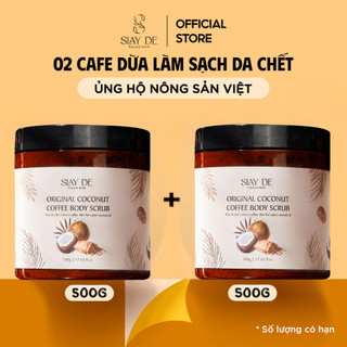  Combo 2  02 Cafe Dừa Tẩy Tế Bào Da Chết Original Coconut Coffee Body Scrub 500g 