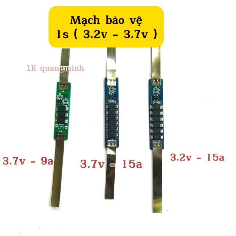 Mạch 1S - 15A -25a cho đèn năng lượng mặt trời pin sắt 3.2v và pin 3.7v