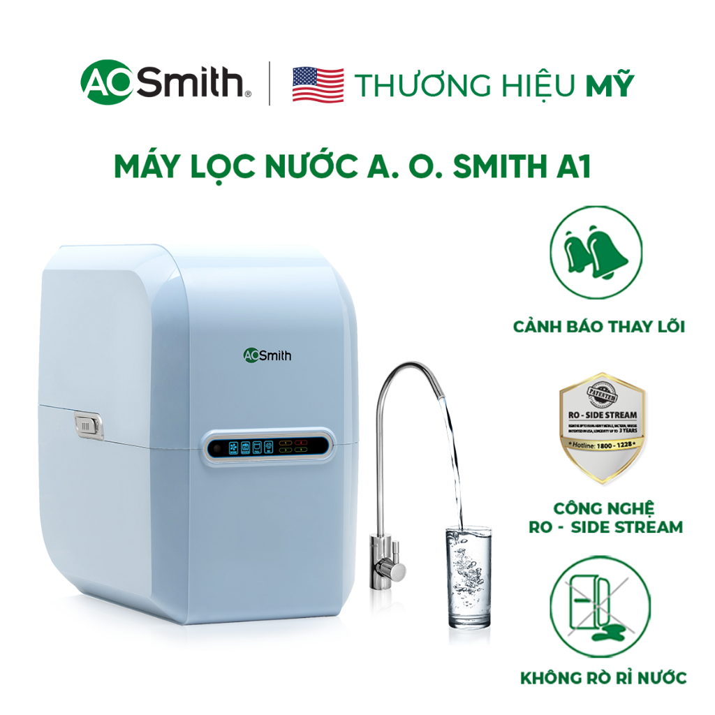 Máy Lọc Nước A.O. Smith A1 - SHOPEE giao, sau đó Hãng sẽ hẹn lắp