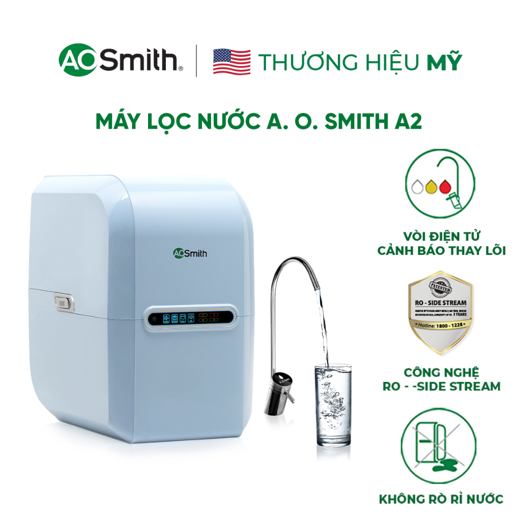 Máy Lọc Nước A.O. Smith A2 - SHOPEE giao, sau đó Hãng sẽ hẹn lắp