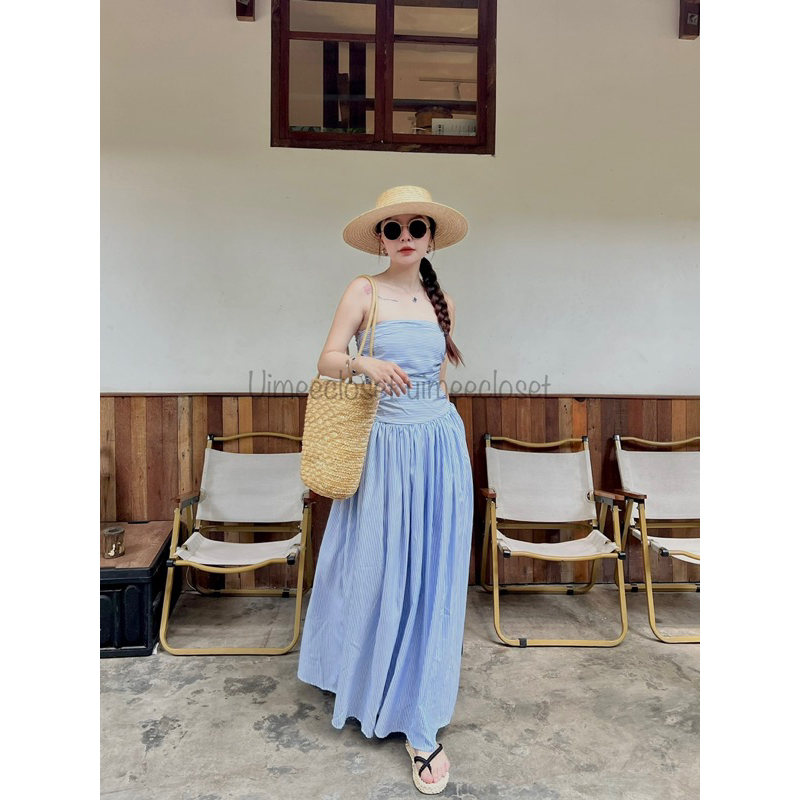 váy đi biển đầm maxi đi biển uimeecloset thiết kế 2 lớp | BigBuy360 - bigbuy360.vn