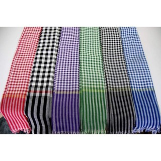 Khăn Rằn Nam Bộ Truyền Thống Nhiều Màu Sọc Caro Nhỏ-50x125cm-Hình Thật