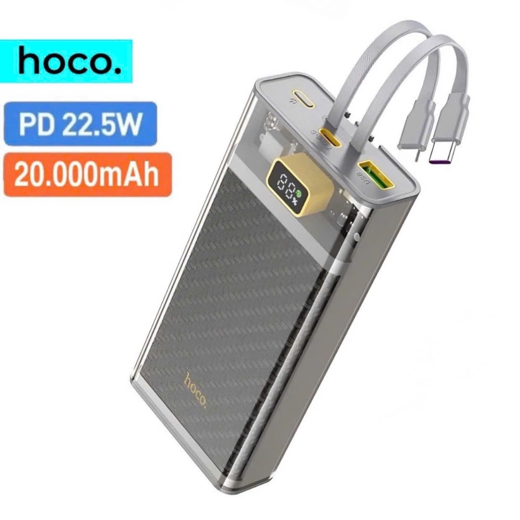 Sạc dự phòng nhanh 22.5w HOCO có 2 dây sạc 10000mah 20000mah | BigBuy360 - bigbuy360.vn