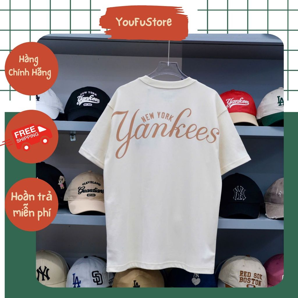 (Auth) Áo Thun New Era Ny Bông Kem Hàng Chính Hãng | YouFu Store New Era Authentic