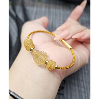 Vòng Tay Hồ Ly Chúa Tóc Vàng Ngũ Điếu Phước Tâm, Vòng Đá Phong Thủy Cao Cấp Mang Năng Lượng Tích Cực