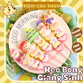  Kẹo Dẻo Noel Kẹo Bông Đường Marshmallow Kẹo Giáng Sinh Kẹo Noel Trang Trí 