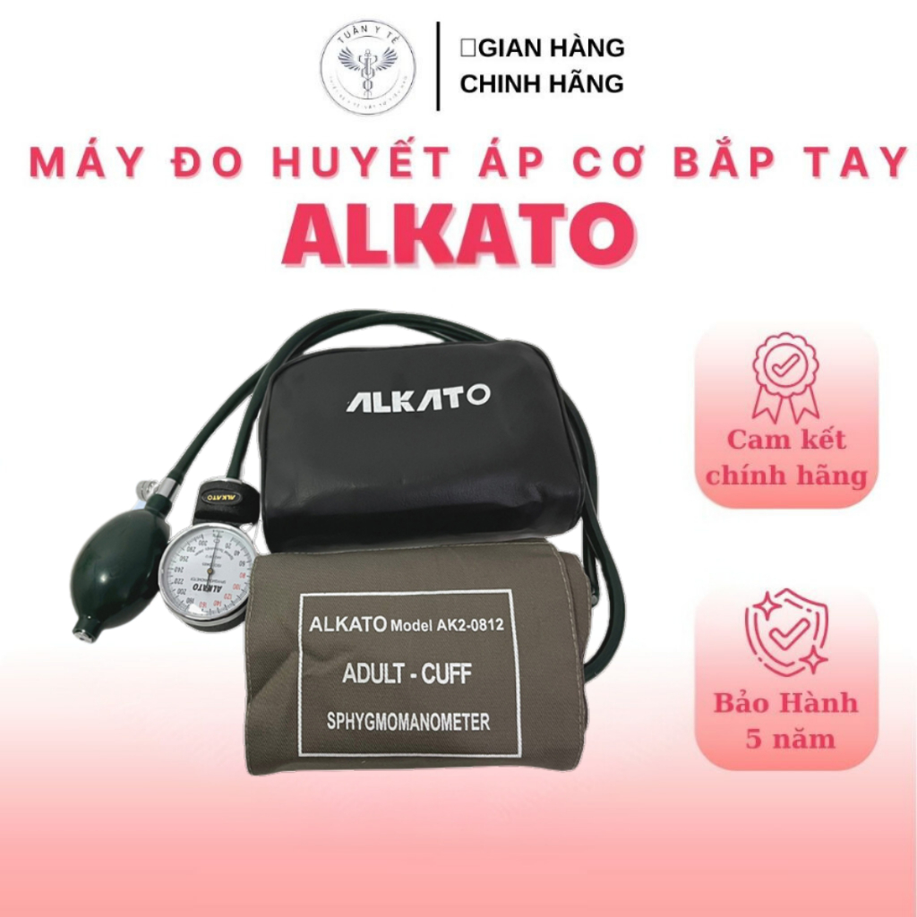Bộ Đo Huyết Áp Cơ Bắp Tay Alkato Kèm Tai Nghe Bền Bỉ Chính Xác Cao | Bộ Đo Huyết Áp Cho Bác Sĩ, Y Tá