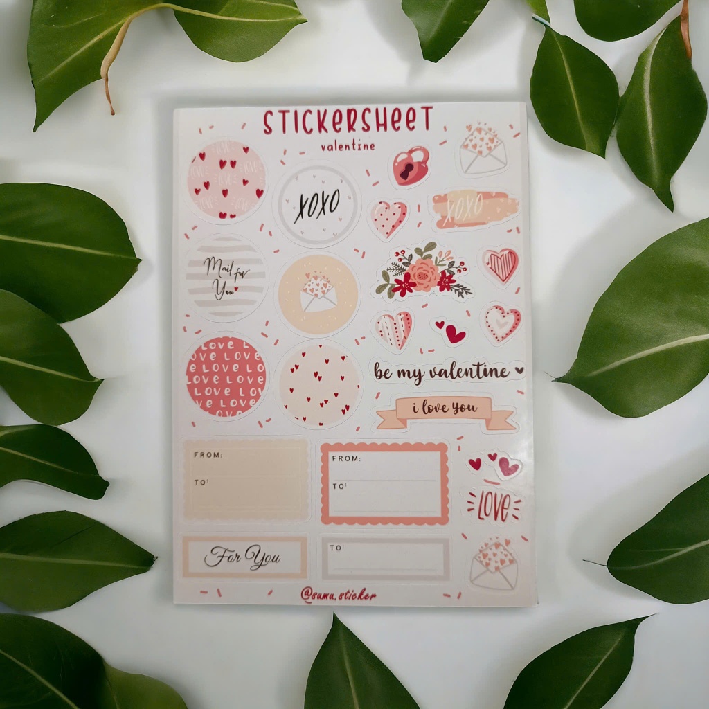 Sticker Sheet VALENTINE ⭐ Chuyên dán sổ 🌈 Bullet Journal Stickers, Valentine's Day Sticker, Love Sti
