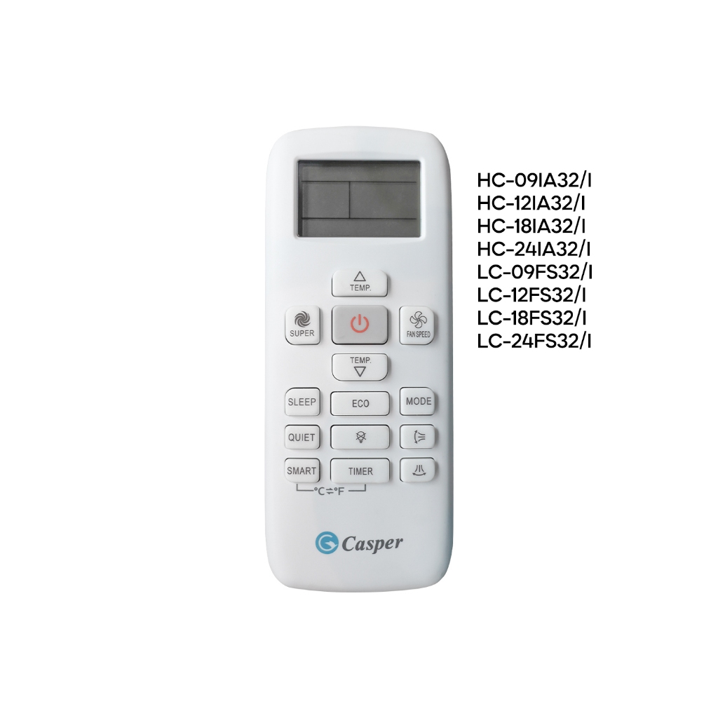 Điều khiển Remote Máy lạnh Casper - Dùng cho HC-12IA32/ LC-09FS32/ LC-12FS32/ HC-12IA33/ LC-09FS33/ 