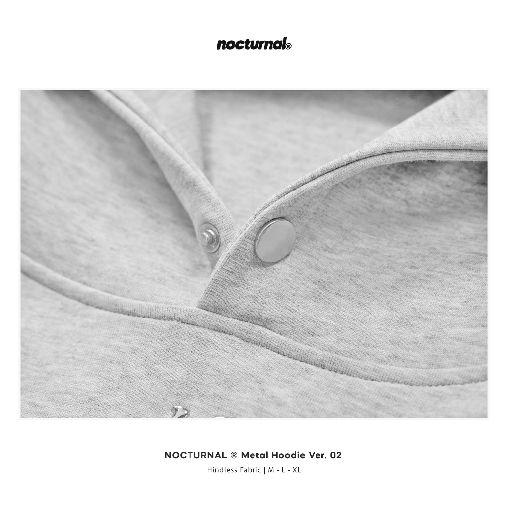 Áo Hoodie Trùm Đầu Form Boxy NOCTURNAL Metal Hoodie Unisex Nam Nữ Local Brand | BigBuy360 - bigbuy360.vn