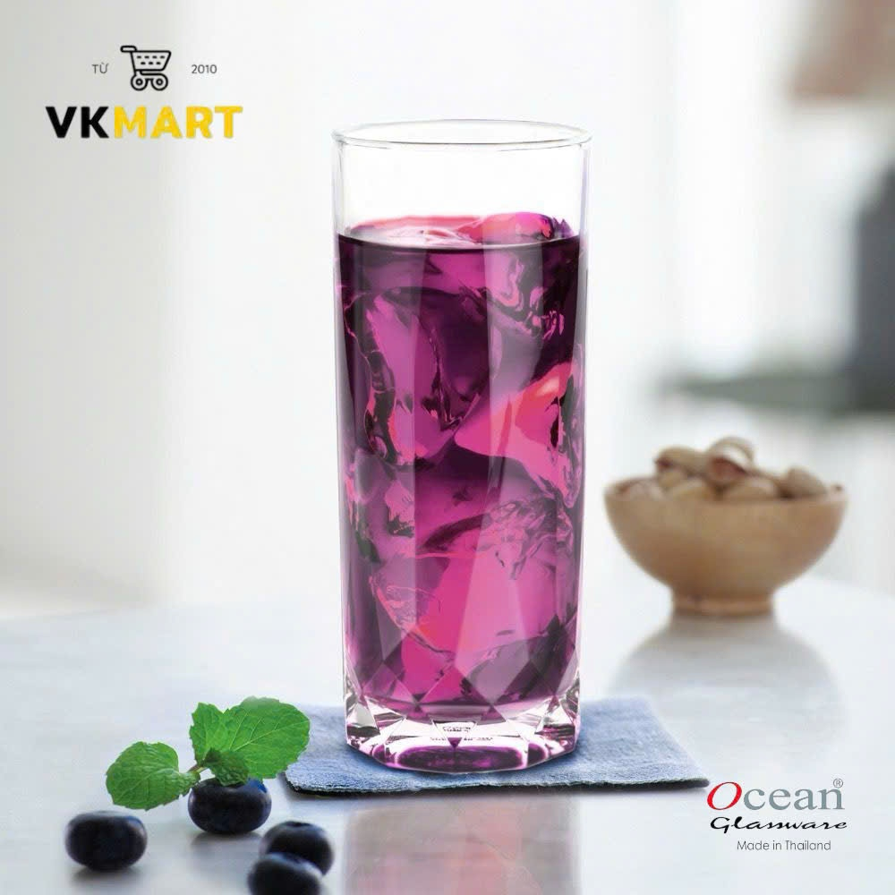 Cốc thủy tinh cao Ocean pha cocktail, sinh tố, cafe loại dày dặn nhập khẩu Thái Lan thương hiệu VK Mart