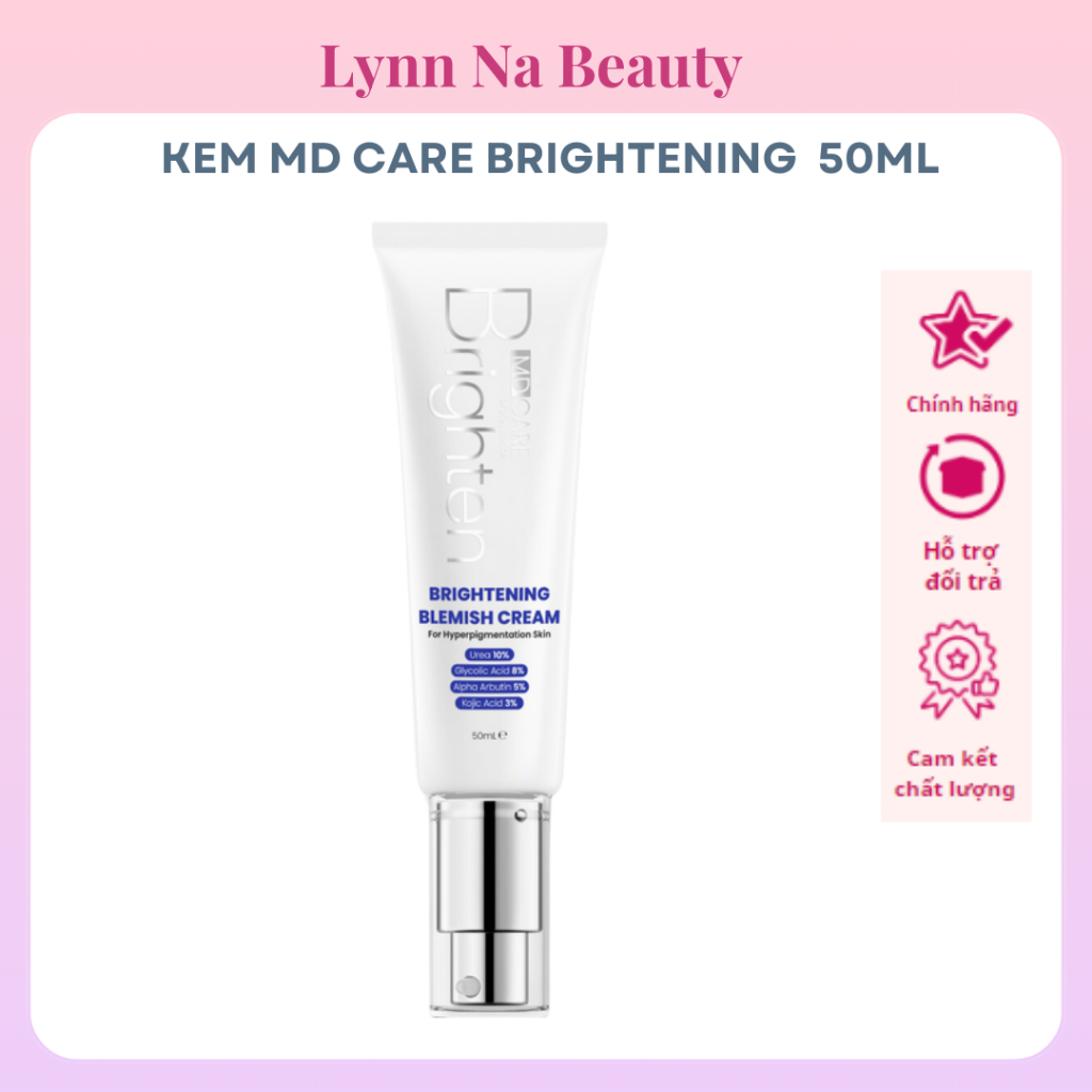 [Chính Hãng] Kem Dưỡng Sáng Chuyên Biệt MD CARE Brightening Blemish Cream 50ml