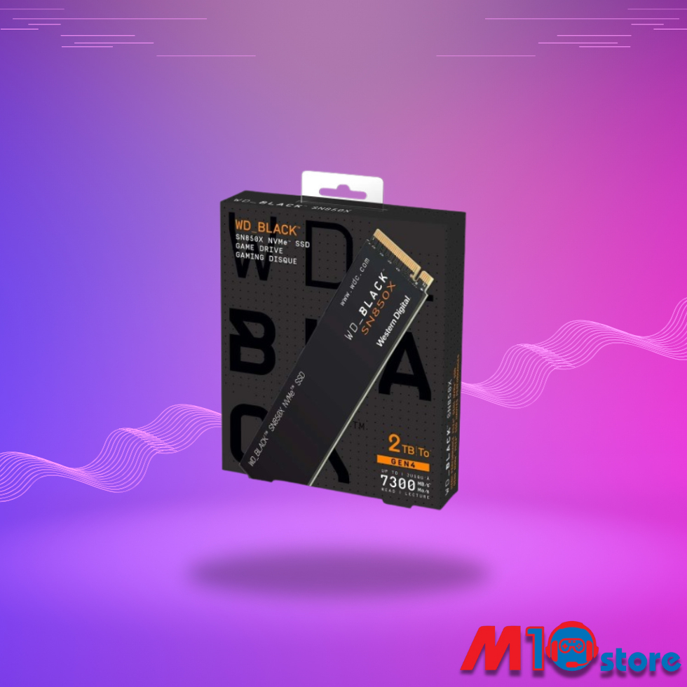 SSD WD Black SN850X 2TB PCIe Gen4 x4 NVMe M.2 WDS200T2X0E - 2ND (Kèm tảng nhiệt)