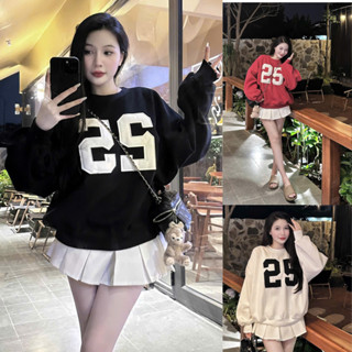 Áo nỉ nữ chất nỉ bông phom rộng áo sweater mùa đông dưới 65kg in 25