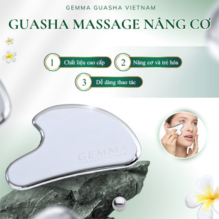  Đá Massage Mặt Guasha GEMMA  GUASHA VIETNAM Bằng Kim Loại Giúp Da Săn Chắc Nâng Cơ Thon Gọn Mặt 