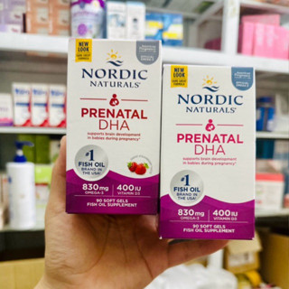 (Hàng nội địa) Hộp 90 viên bổ sung Nordic Naturals Prenatal DHA 830mg và 400 IU D3 dành cho mẹ bầu mang thai
