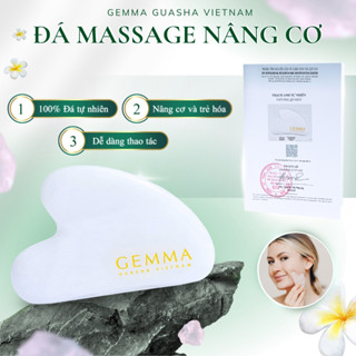 Đá Massage Mặt Guasha GEMMA  GUASHA VIETNAM Bằng Thạch Anh Trắng Giúp Da Săn Chắc Nâng Cơ Thon Gọn Mặt