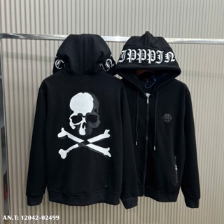 U1 - Áo Khoác Hoodie Boy Phố Philipp Plein Đính Đá Đầu Lâu Logo Kim Loại Chất Phố  #HOT #2025
