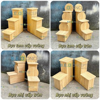 Bục Tam Cấp - Bục Nhị Cấp Bàn Thờ Thần Tài B.E.O Concept gỗ kháng ẩm