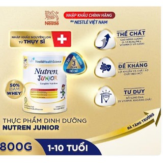 Sữa bột Nutren Junior 850g và 800g